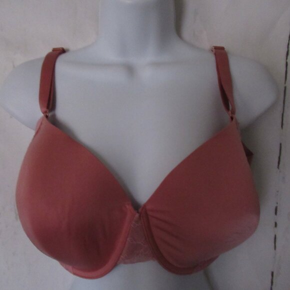 Soma Bra 38DD Pink Vanishing 360 Perfect Coverage Lace Trim Underwire - Picture 1 of 6